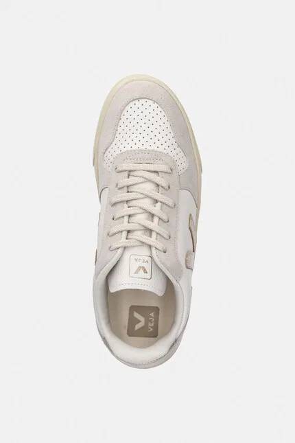 Кроссовки кожаные Small V-10 Laces Veja, бежевый — фото 4