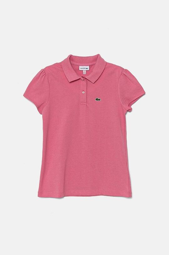 

Детское хлопковое поло Lacoste, розовый