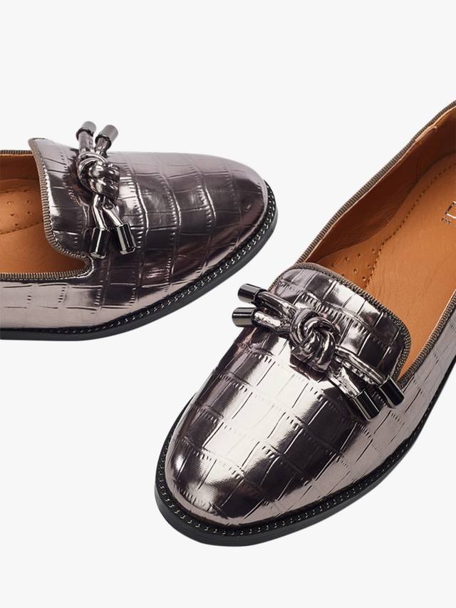 Fillipa Patent Mocc Croc Loafers с узлом и кисточкой Moda in Pelle — фото 3