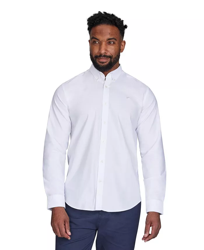 

Большая и высокая оксфордская рубашка с длинными рукавами Raging Bull, белый