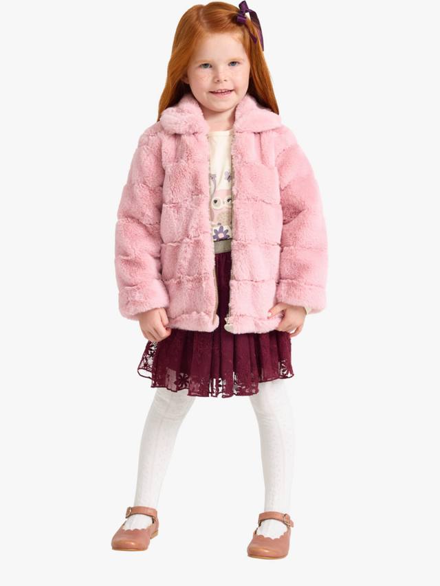Детская куртка из искусственного меха Lindex, Dusty Pink — фото 3