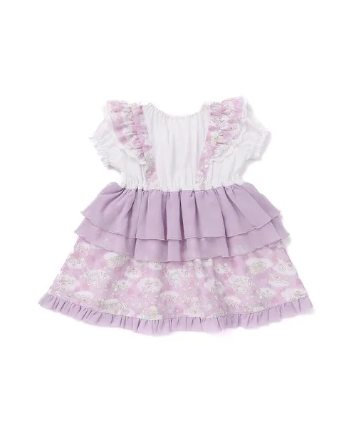 Детское цельное платье с кружевом и фатином coeur a coeur lavender — фото 3