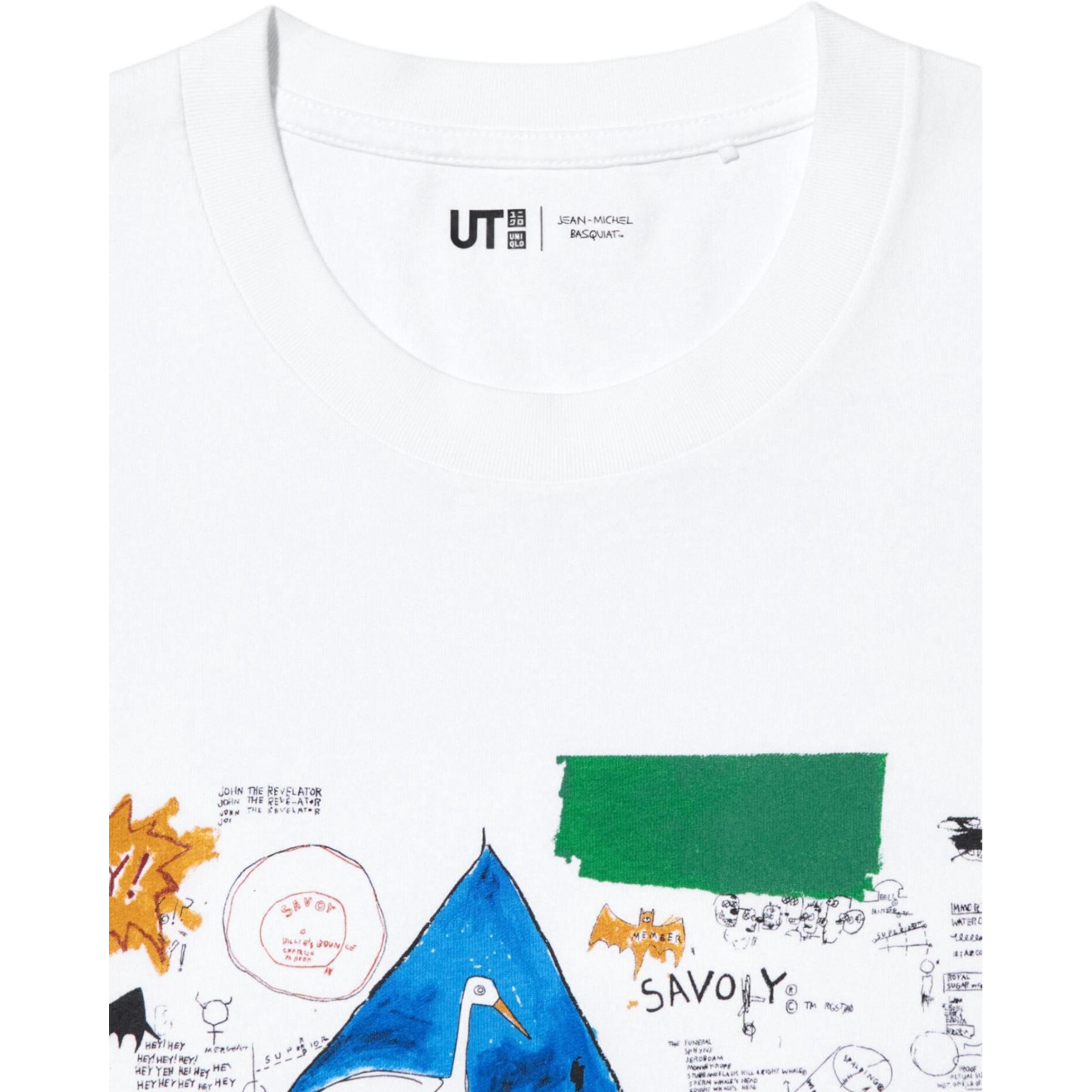UNIQLO Футболка Basquiat Collaboration мужская белая — фото 4