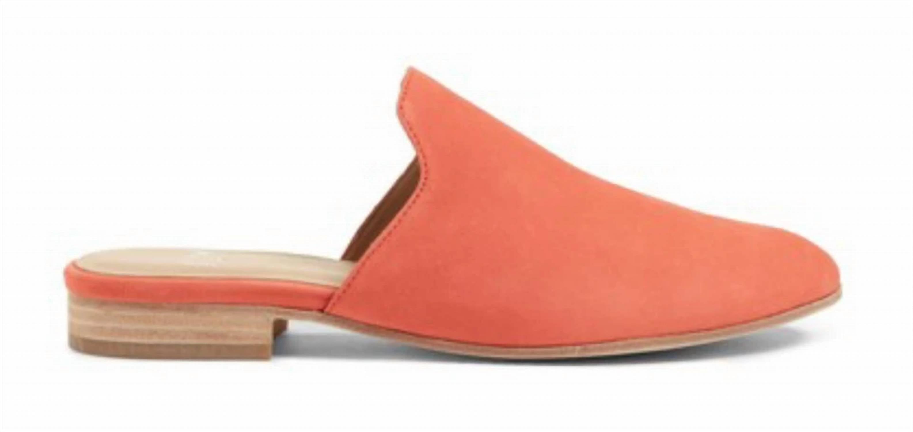 Women's Dion Suede Mule Shoes In Persimmon Eileen Fisher, Persimmon