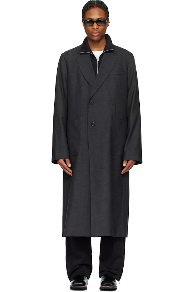 

Пальто-халат Our Legacy, цвет premium charcoal office wool, Черный, Пальто-халат Our Legacy, цвет premium charcoal office wool