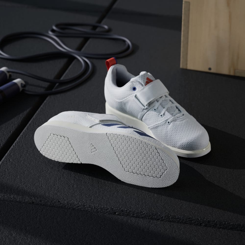 Кроссовки Adidas Powerlift 5 Weightlifting Shoes, цвет Cloud White/Dark Blue/Royal Blue — фото 3