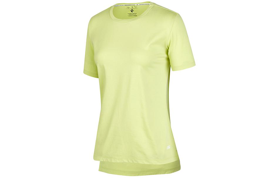 

Футболка классическая женская Светло-желтый зеленый Skechers, Light Yellow Green/03Z2