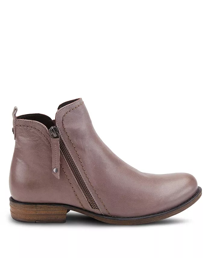 Обувь Oziel из кожи с декоративной молнией и массивным скульптурным каблуком Spring Step, загар/бежевый — фото 3
