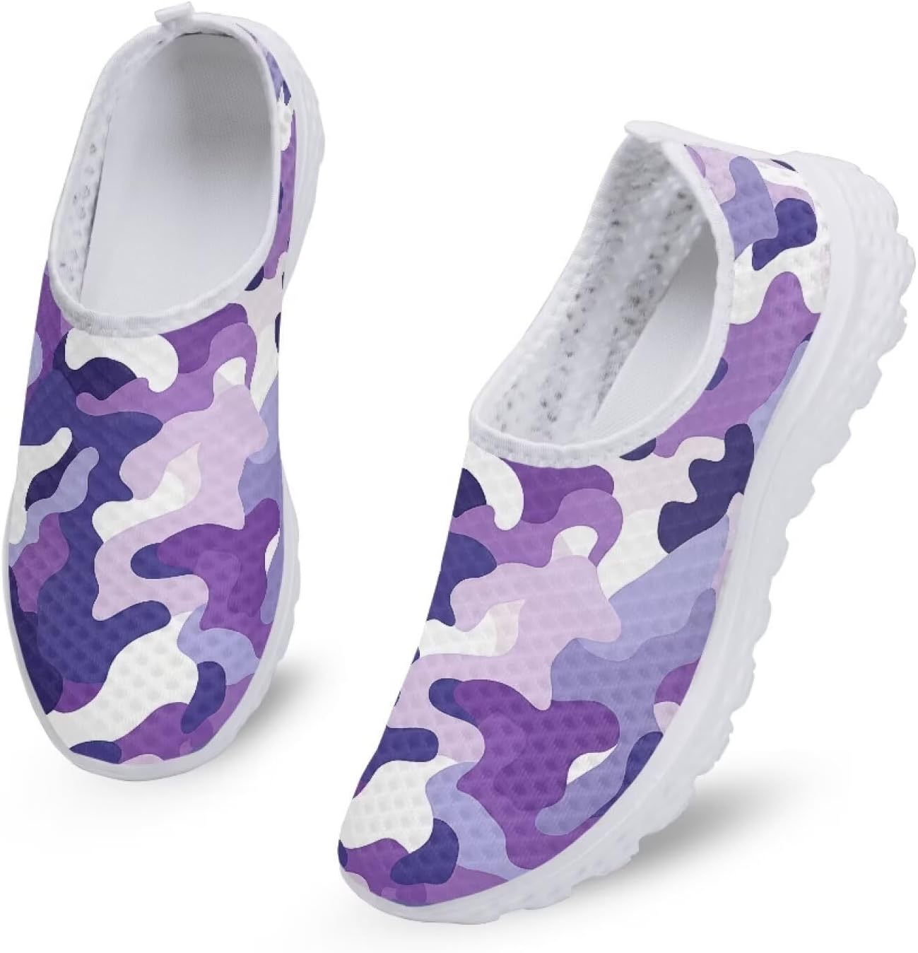 

Кроссовки Kuiaobaty Fashion легкие, дышащие, слипоны для ходьбы, спортивная повседневная обувь, лоферы для женщин и мужчин, фиолетовый