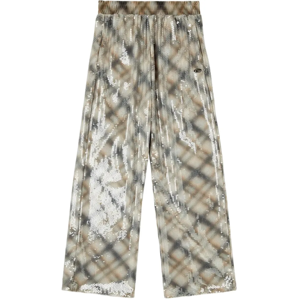 P-Erqueen брюки с пайетками DIESEL, бежевый