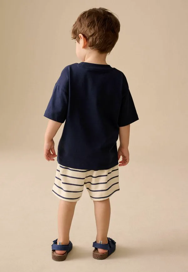 Спортивные брюки из фактурной ткани стандартного кроя Next, Blue White Stripe — фото 3