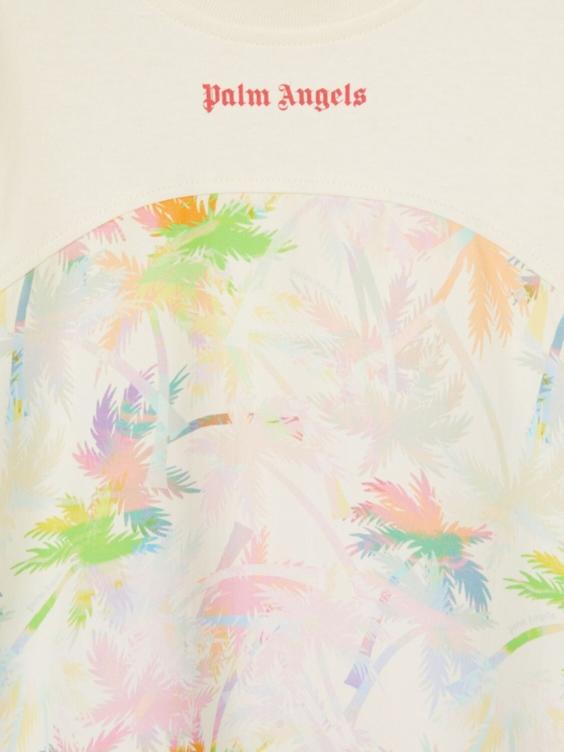 Платье с принтом Palm Angels Kids, нейтральный цвет — фото 3