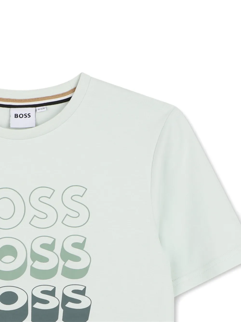Футболка с логотипом Boss Kidswear, зеленый — фото 3