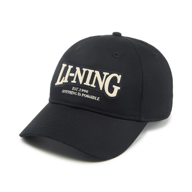 

LINING Хлопковая бейсболка унисекс черная, Black