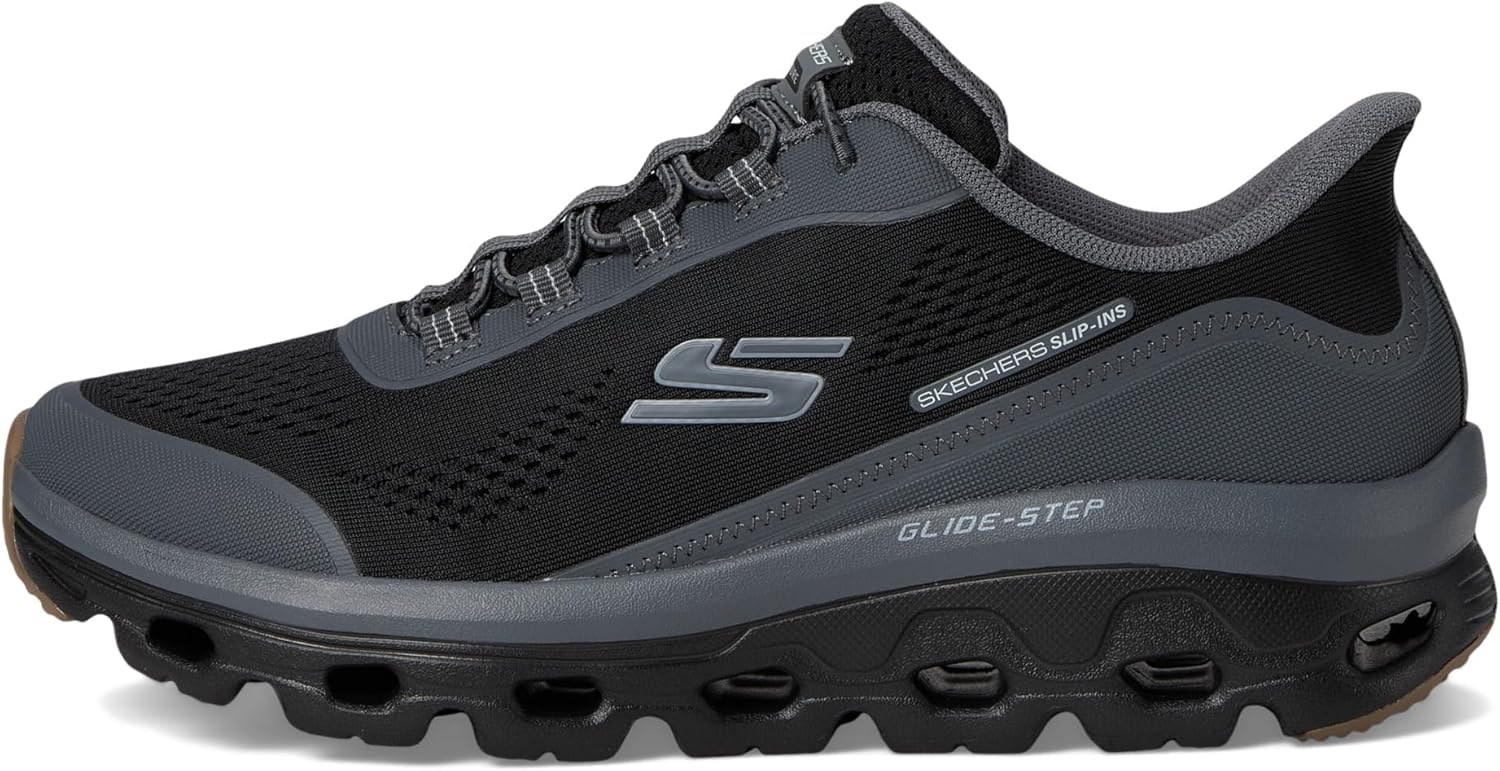Мужские кроссовки Skechers Glide-Step Pro без шнурков, черный/угольный — фото 4