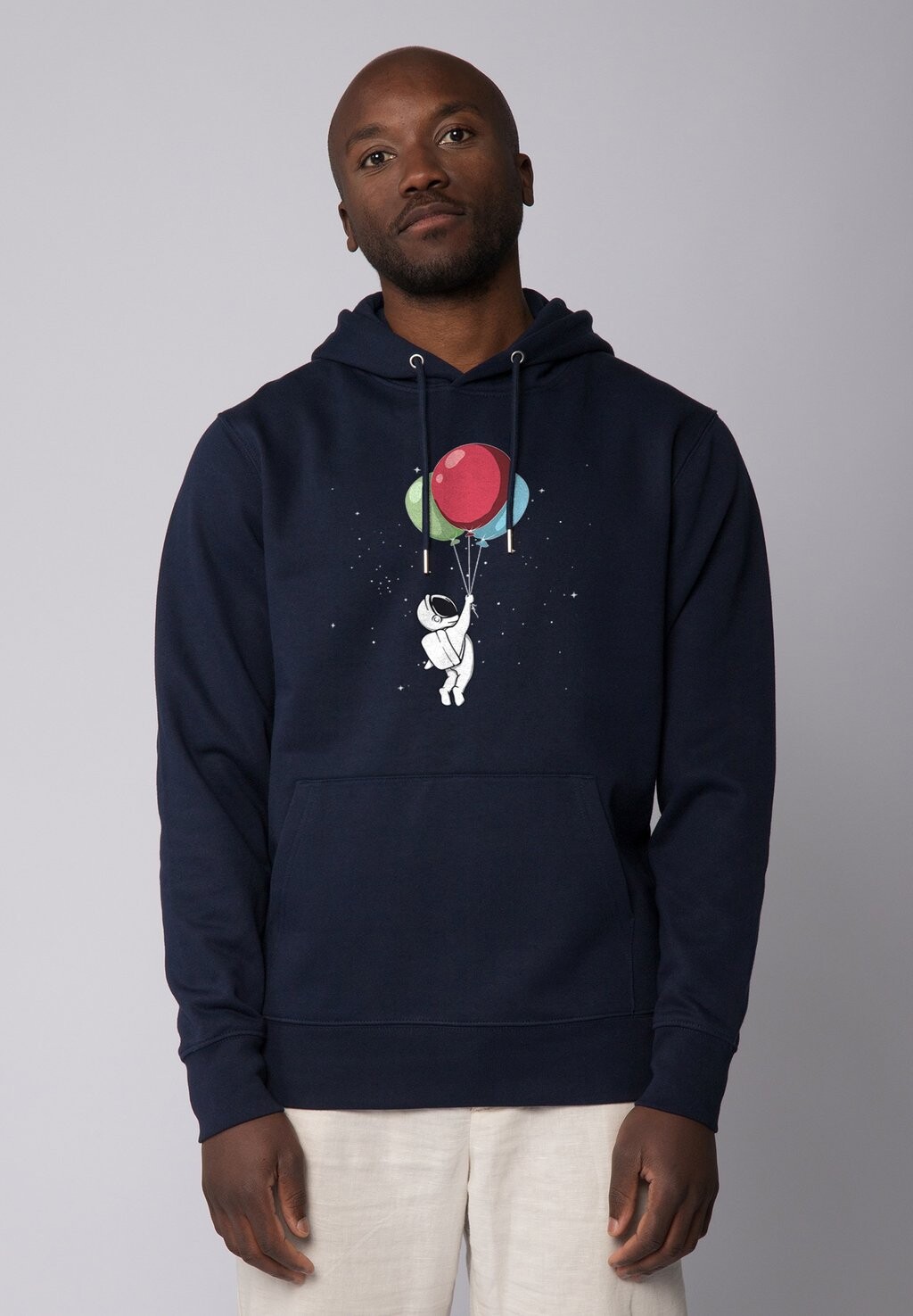 

Толстовка с капюшоном LITTLE BALLOON ASTRONAUT watapparel, темно-синий