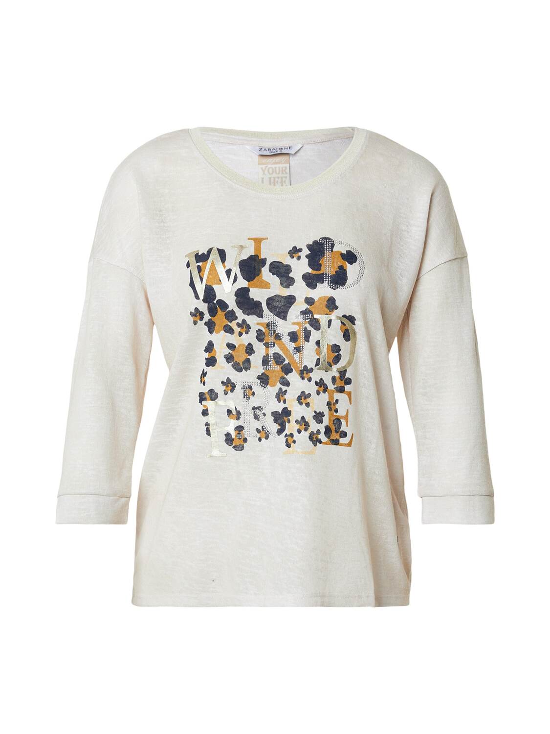 

ZABAIONE Лонгслив 'Il44ene' в цвете Cognac, крапчатый коричневый