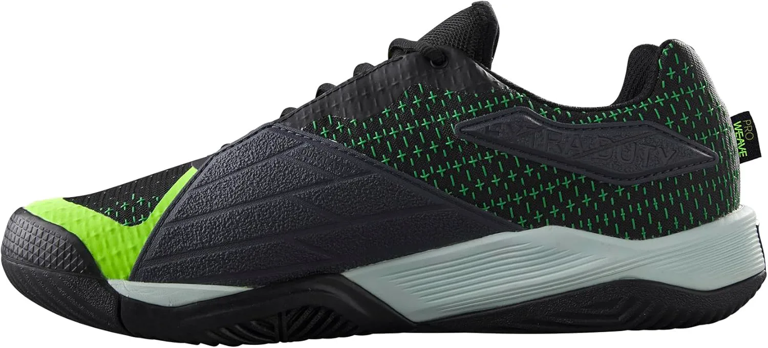 Мужские теннисные кроссовки Wilson Mens Rush Pro Extra Duty, черный/желтый/зеленый — фото 4