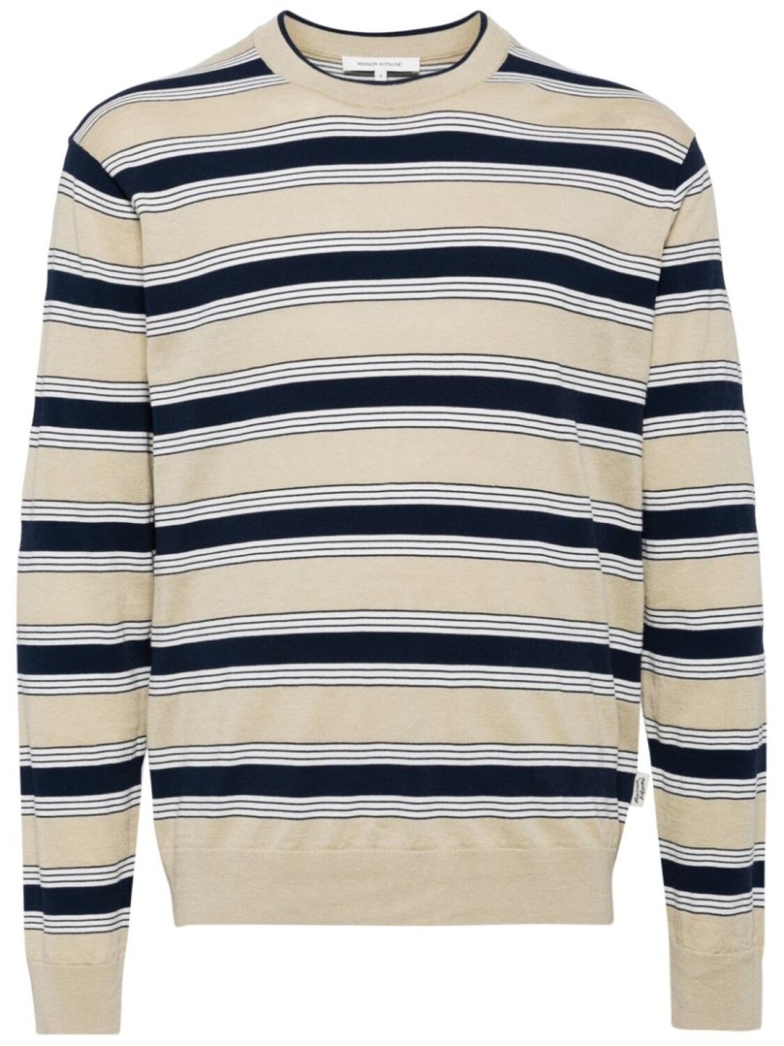 

Maison Kitsuné свитер в полоску, нейтральный цвет