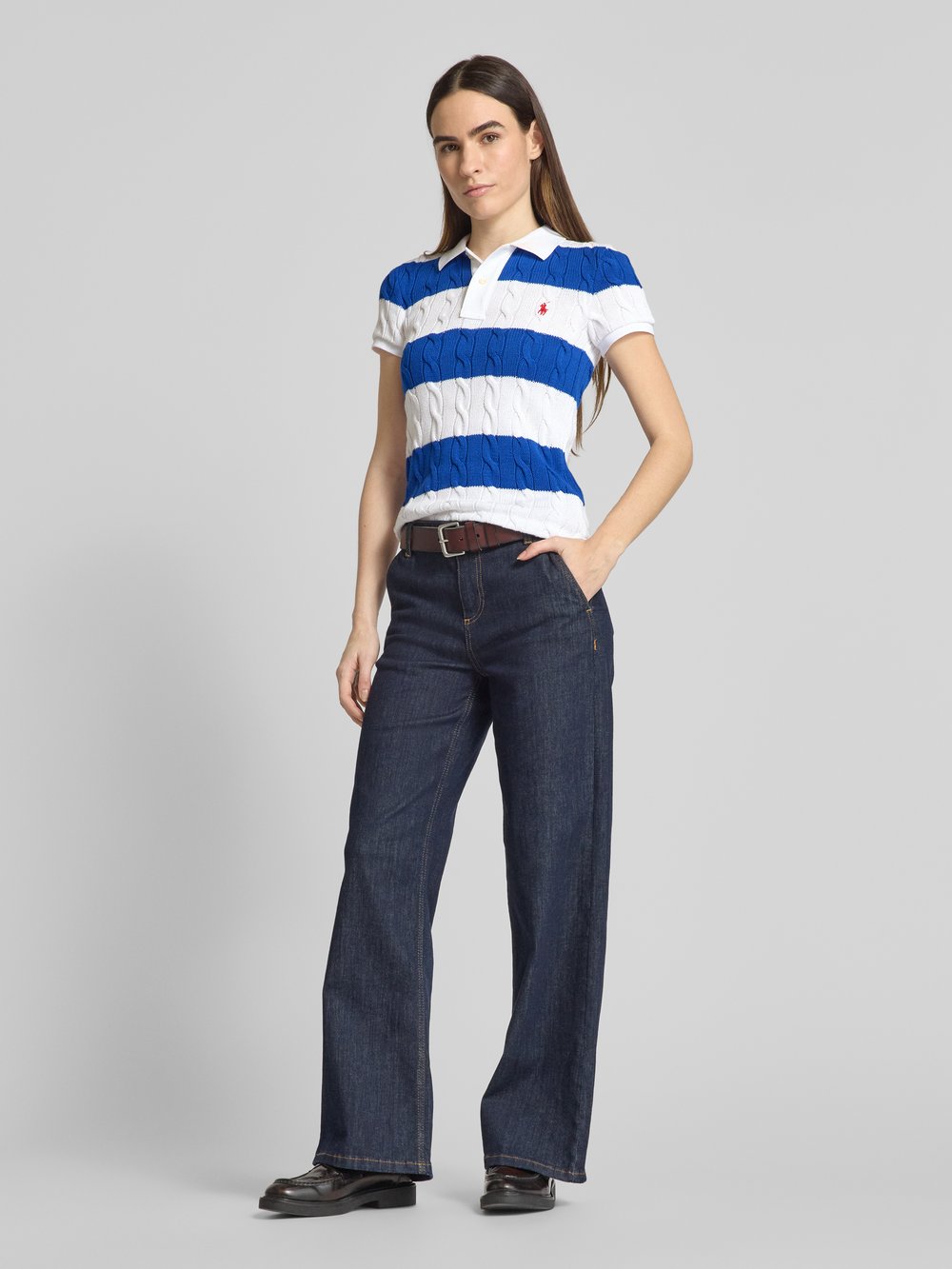 

Рубашка-поло облегающего кроя в трикотажном исполнении Polo Ralph Lauren