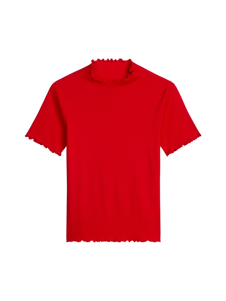 

Marc O'Polo DENIM Облегающая ребристая футболка карминно-красного цвета, Красный, Marc O'Polo DENIM Облегающая ребристая футболка карминно-красного цвета