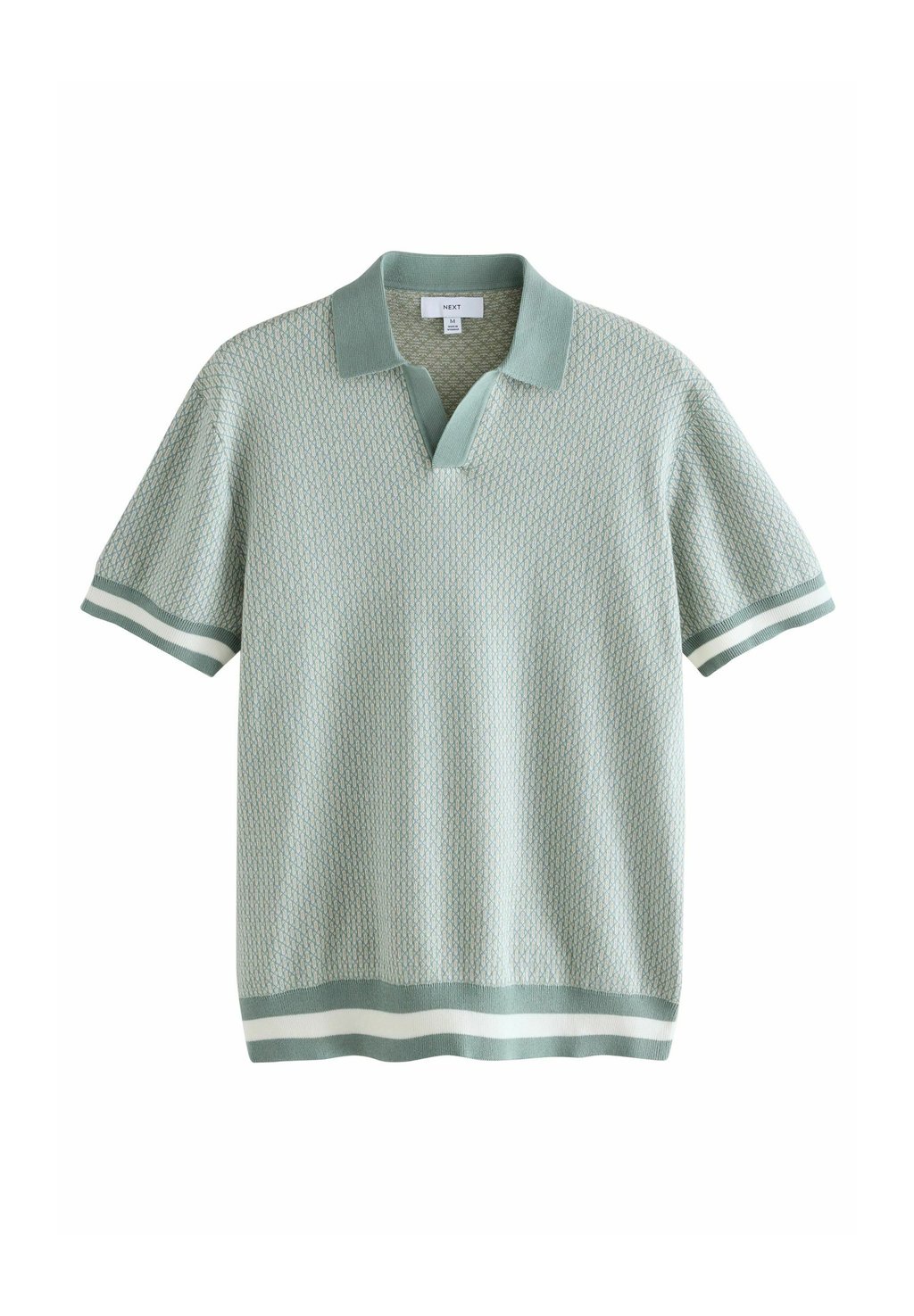 

Рубашка поло REGULAR FIT-SHORT SLEEVE GEOMETRIC PATTERN TROPHY Next, зеленый