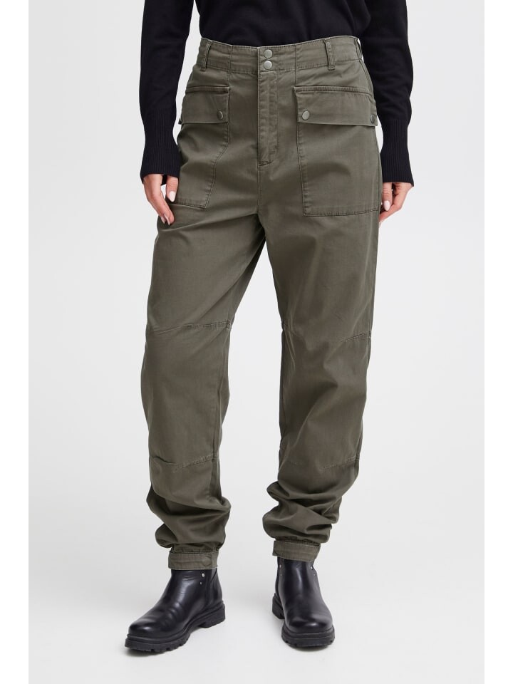 

Тканевые брюки PULZ Jeans Full 50207608, зеленый