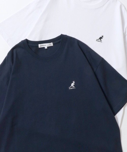 

Футболка мужская и женская KANGOL Custom-Made Oversized, пигментная обработка, вышивка, темно-синий