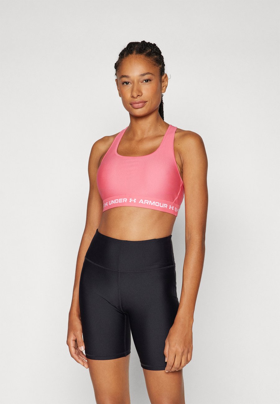

Бюстгальтер Under Armour CROSSBACK MID BRA, Super Pink/White/Pink