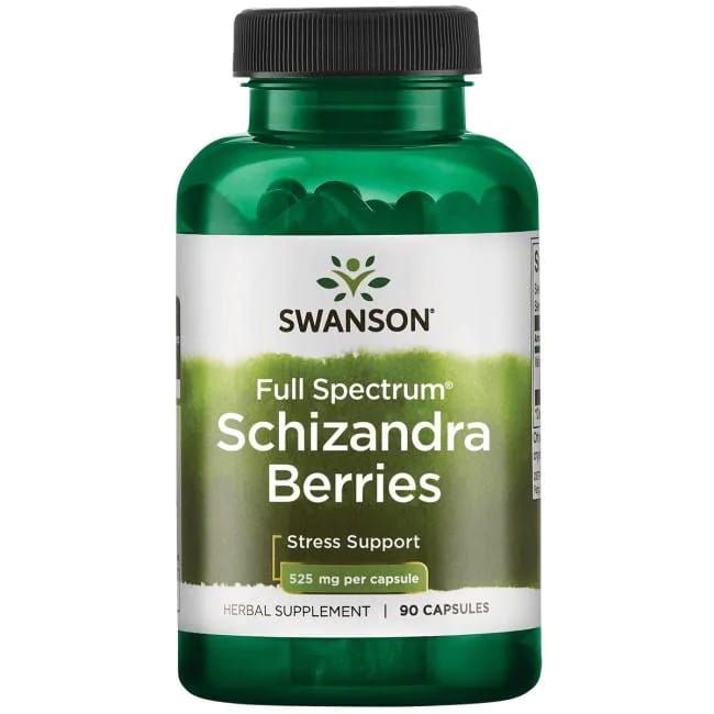 

Препарат, поддерживающий кровеносную, нервную и иммунную системы Swanson Schizandra Berries 525 mg, 90 шт