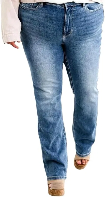 Джинсы с эффектом подтяжки, Women's Totally Shaping Bootcut Jeans, Medium Blue