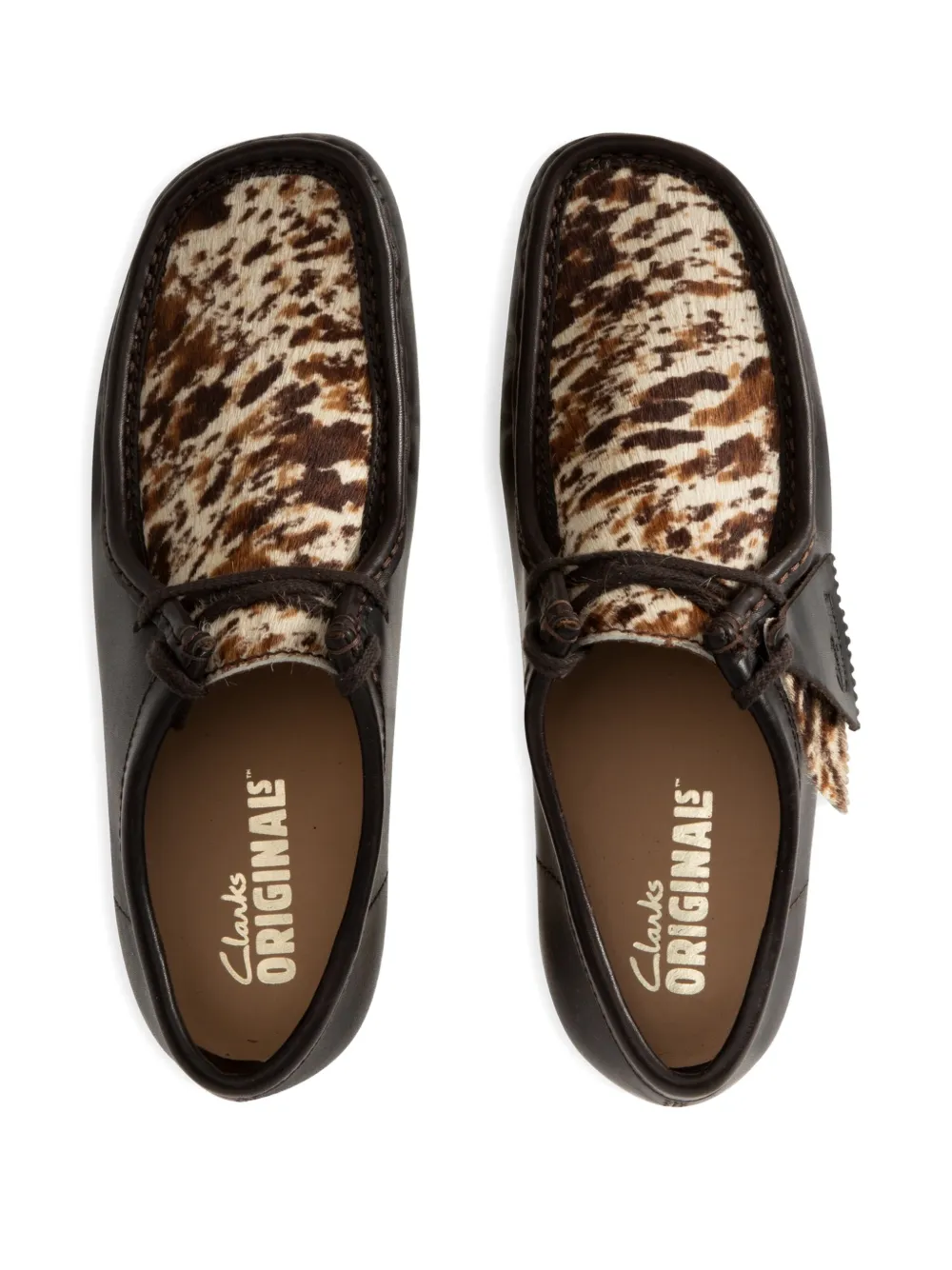 Туфли на шнуровке с анималистичным принтом Clarks, коричневый — фото 3