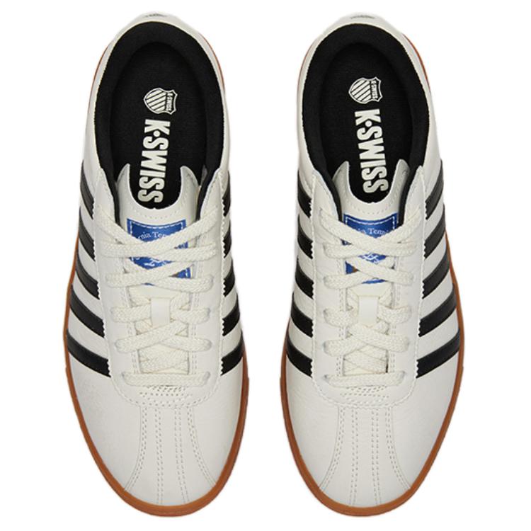 K·SWISS KSWISS Classic 66 устойчивые к истиранию дышащие поддерживающие низкие скейтбордские кроссовки унисекс белый/чистый черный женские, цвет White/Pure Black (Women's) — фото 3