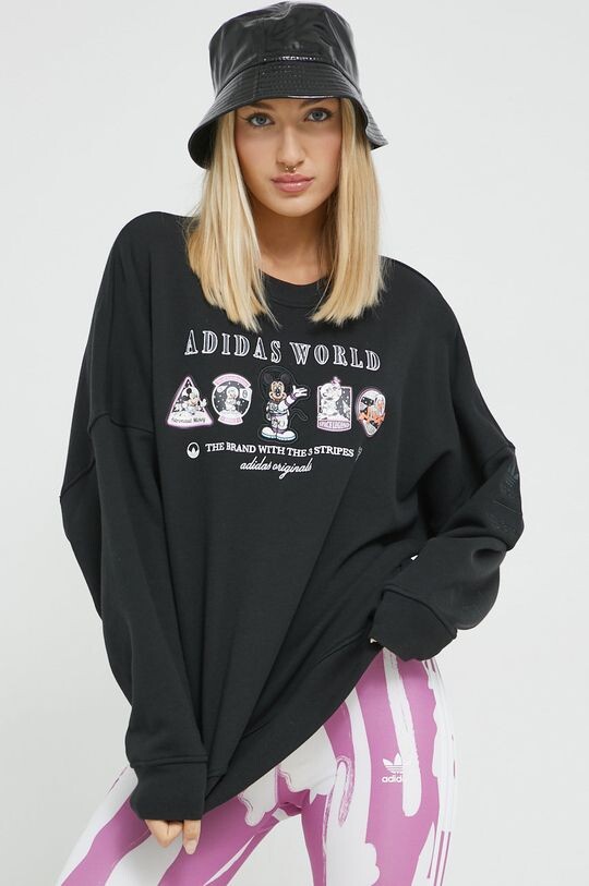 

Хлопковая толстовка adidas Originals, черный