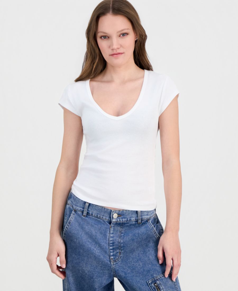 

Детская хлопковая футболка с V-образным вырезом и короткими рукавами Derek Heart, Bright White, Белый, Детская хлопковая футболка с V-образным вырезом и короткими рукавами Derek Heart, Bright White