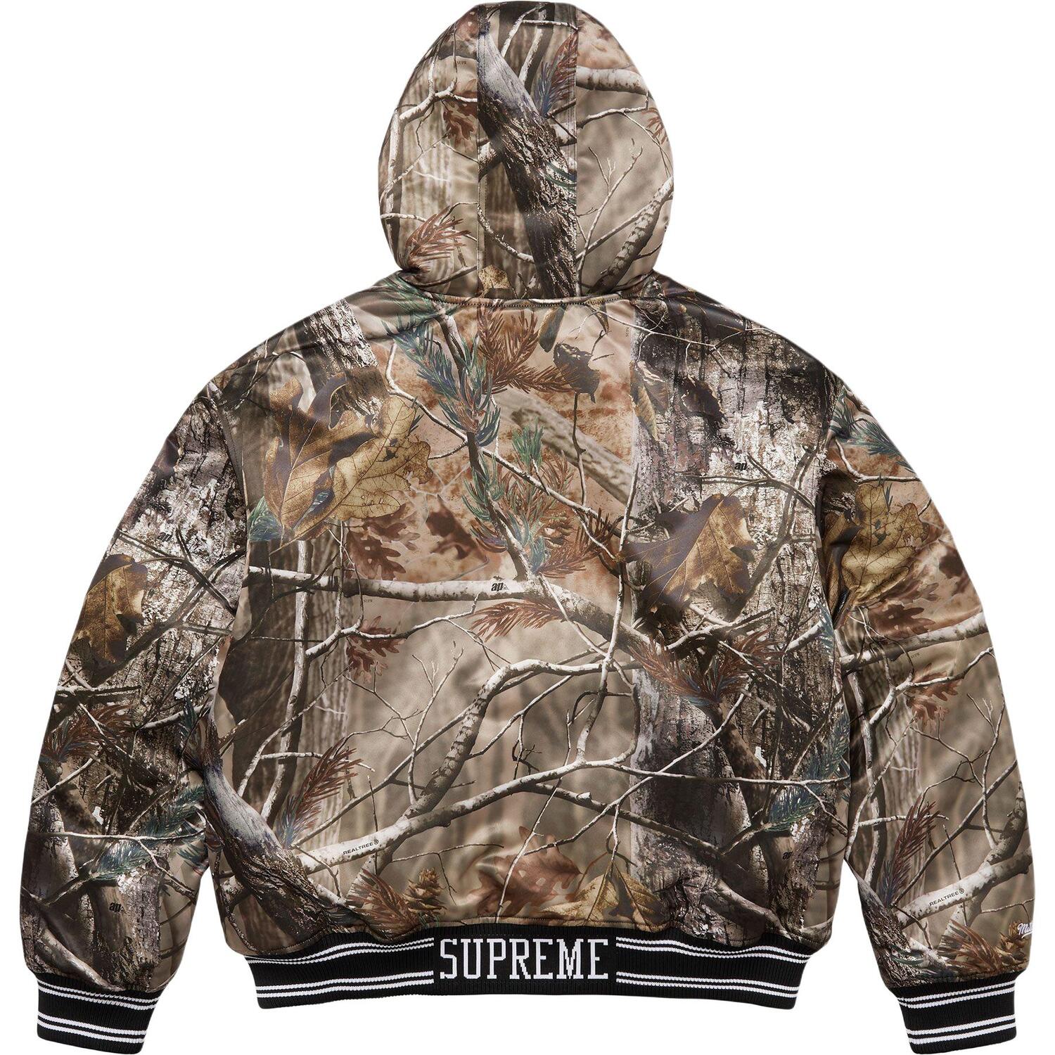 Куртка унисекс Mitchell & Ness FW25 WEEK11 с капюшоном и подкладкой из сатина Supreme, красный — фото 3