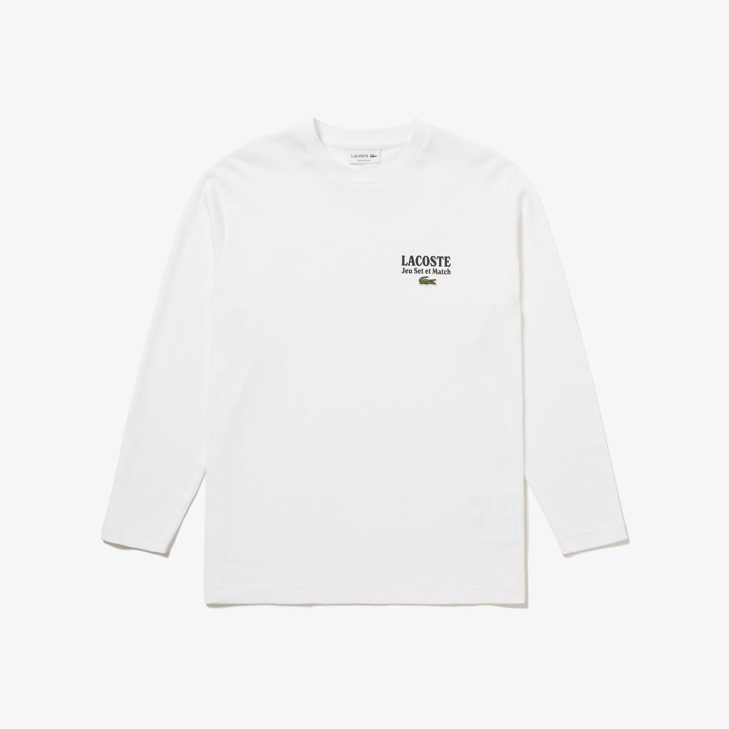 Мужская футболка с длинным рукавом Lacoste Game Set and Match, белый — фото 4