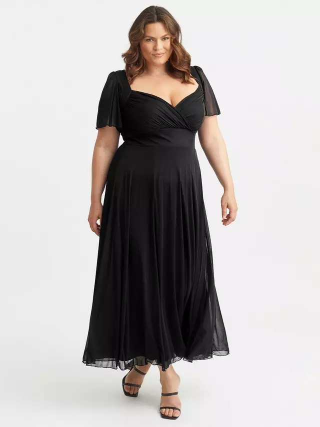 

Платье Scarlett & Jo Kemi Mesh Maxi, цвет solid/black