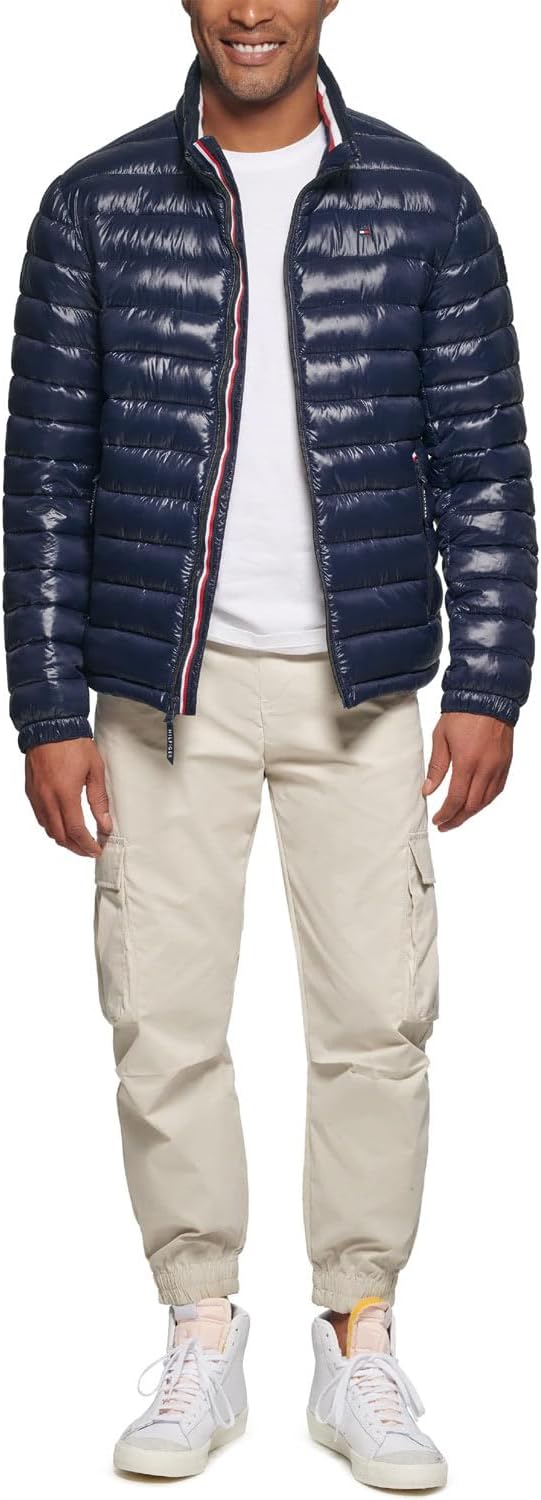 Мужская водонепроницаемая куртка Tommy Hilfiger Ultra Loft Down Alternative, Midnight Wet Look — фото 4