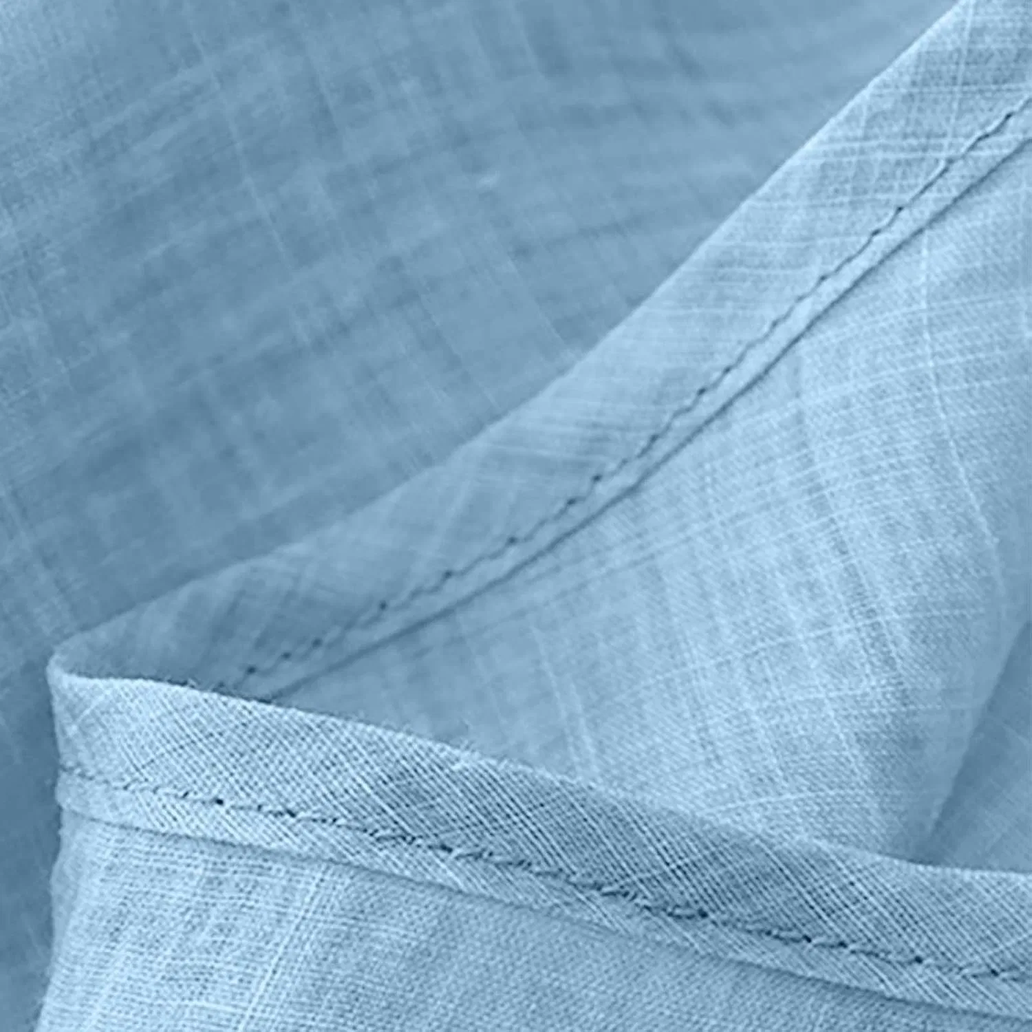 Блуза из хлопка с коротким рукавом, свободного кроя, Light Blue — фото 3