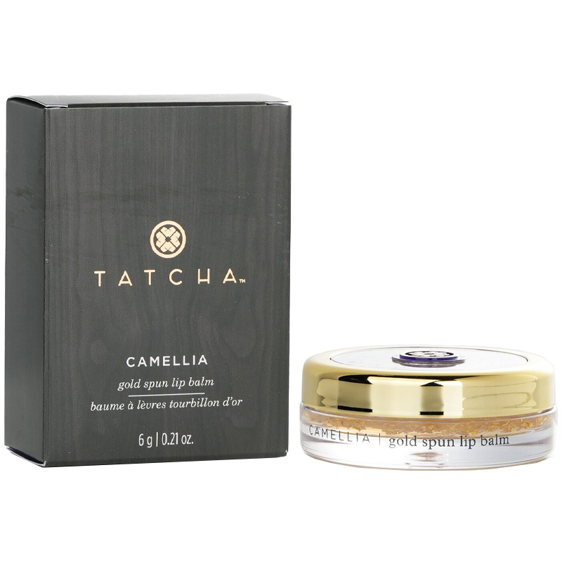 TATCHA Бальзам для губ Gold Leaf Camellia увлажняет и питает 6г — фото 2