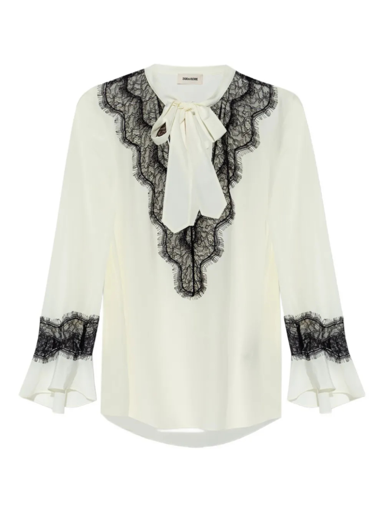 

Блузка с кружевной отделкой Zadig&Voltaire, нейтральный