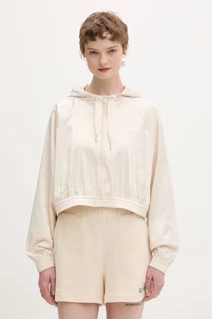 Блуза с капюшоном cropped Pearl Adidas Originals, бежевый