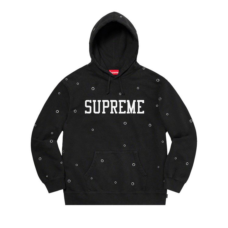 

Толстовка Supreme Eyelet Hooded Sweatshirt, Black