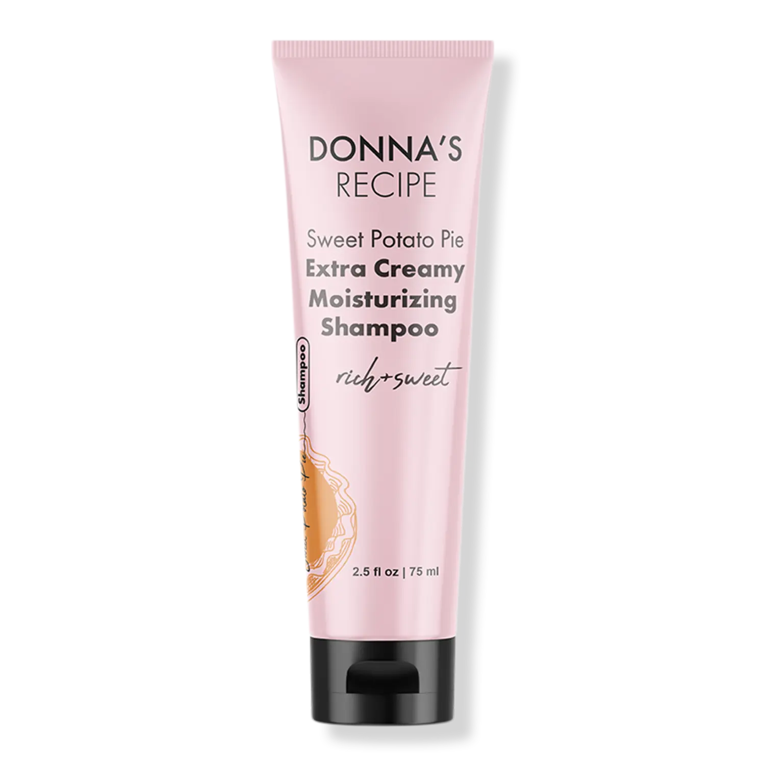 

Увлажняющий шампунь со вкусом пирога из сладкого картофеля с кремовой текстурой DONNA'S RECIPE, 2.5 oz
