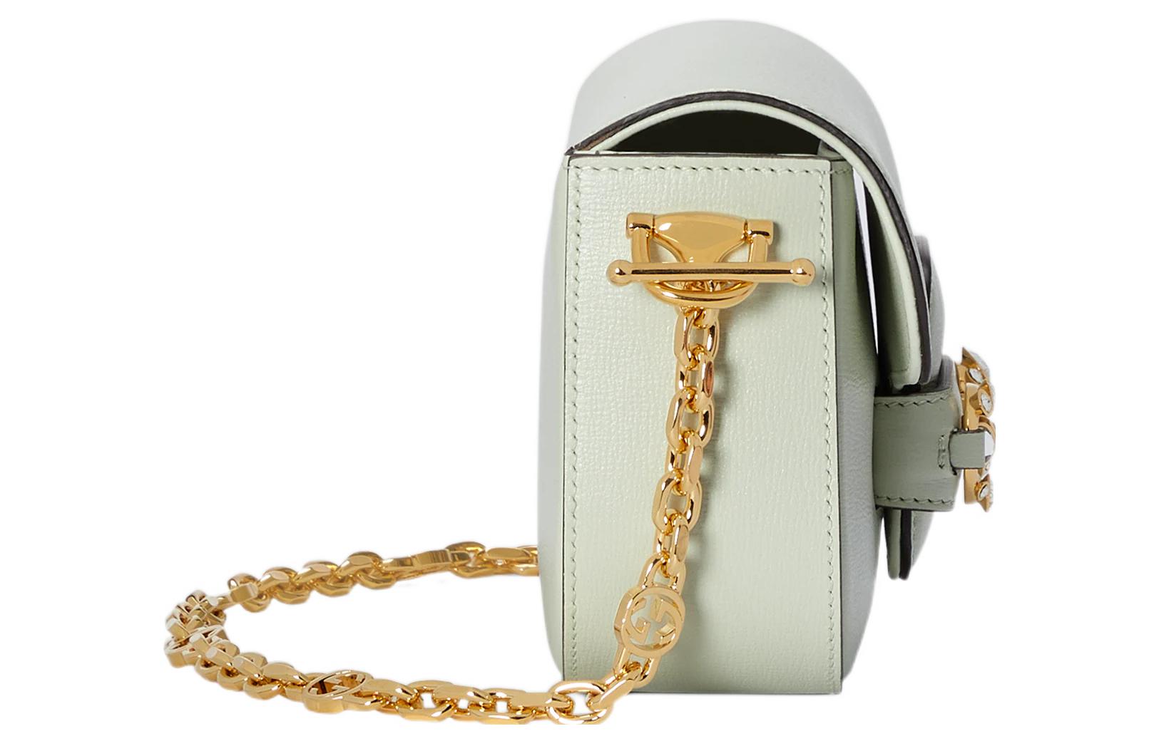 Женская кожаная сумка через плечо Gucci Horsebit 1955 — фото 4