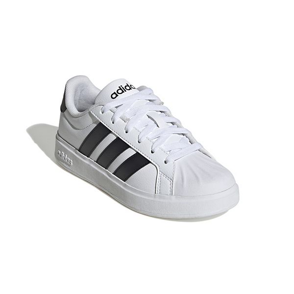Детские спортивные кроссовки Streetalk на шнуровке Adidas, White Black