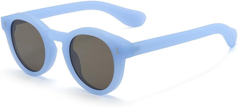 

Круглые солнцезащитные очки конфетных цветов с плавным переходом цвета для женщин и мужчин, с защитой от УФ-излучения UV400, для занятий спортом на открытом воздухе, бега и езды на велосипеде UYPTK, Blue Black