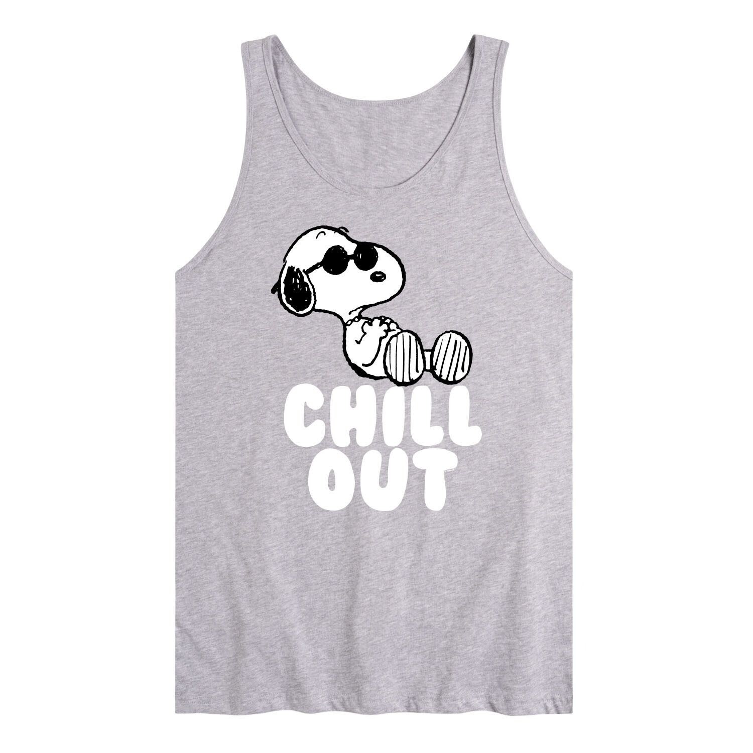 

Мужская майка с рисунком Peanuts Snoopy Chill Out Licensed Character