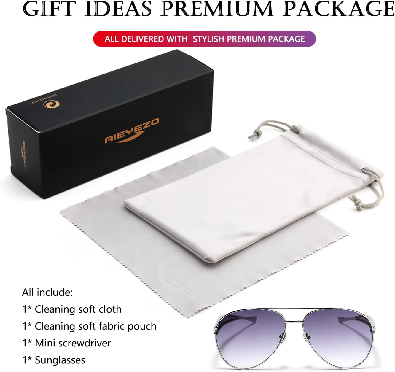 

Солнцезащитные очки-авиаторы AIEYEZO золотистого цвета для женщин и мужчин, с толстой оправой, модные ретро-очки в стиле «сардинка», Silver/Grey Gradient